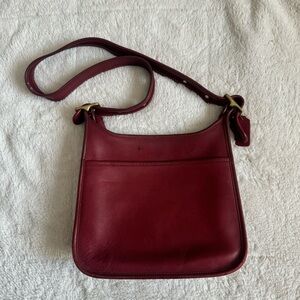 Vintage Coach Legacy Shoulder Bag Burgundy Maroon Red Leather